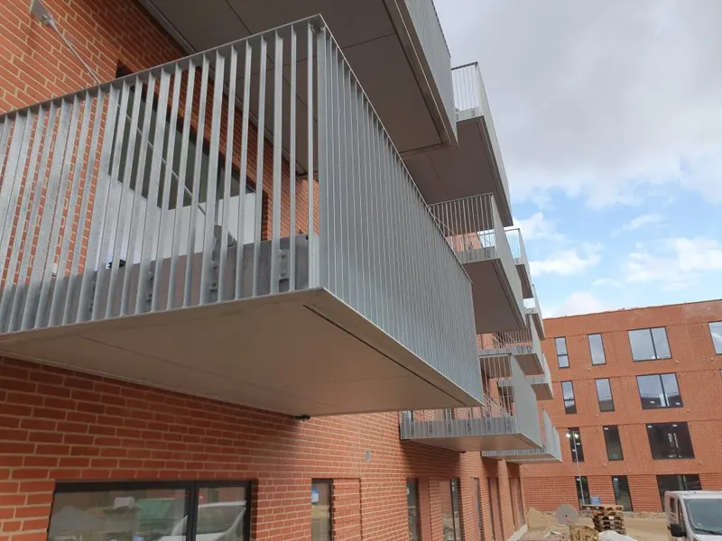Balcony made using welding in Latvia