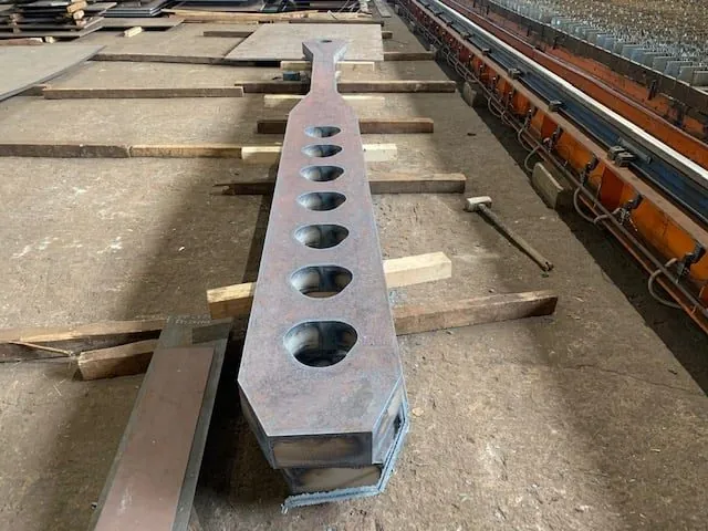 Detail after gas cutting