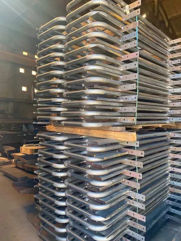 Metal parts after bending