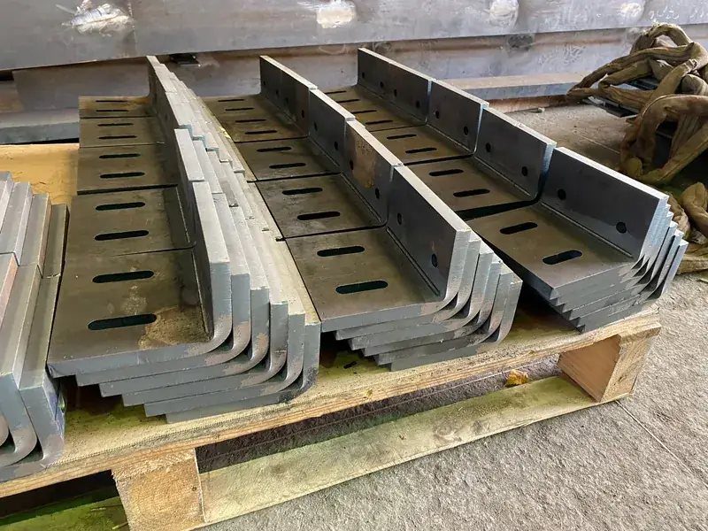 Metal parts after the bending process