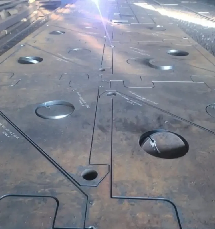 Metal sheet after plasma cutting